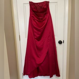Size 14 strapless, floor length gown